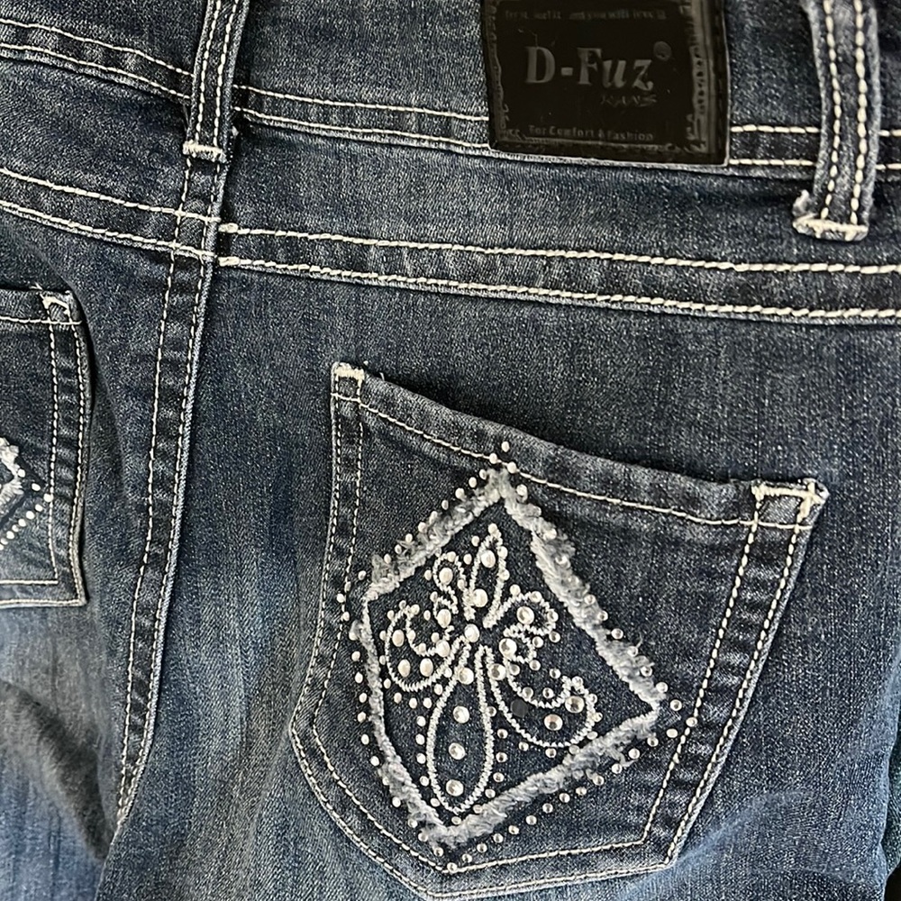 VINTAGE Y2K Rhinestone Bling Skinny Jeans Size 13/14